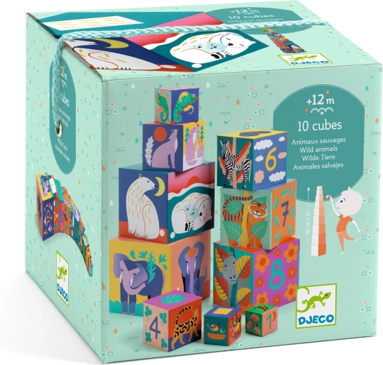 Tour de boîtes Djeco animaux sauvages