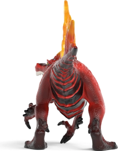 Dinosaure de feu avec épines flamboyantes