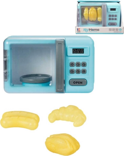 Micro-ondes pour enfants My Home avec lumière et son + aliments factices - 1 pièce