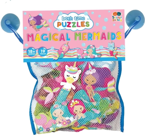 Puzzle de bain pour la baignoire avec sirènes Buddy & Barney