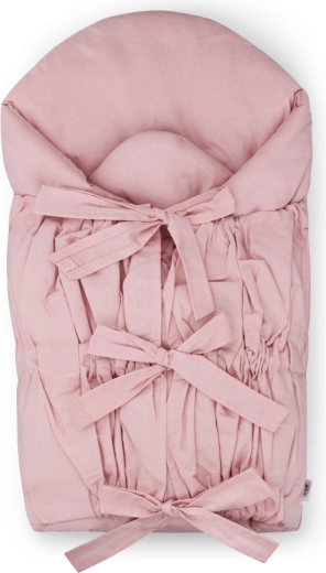 Petite&Mars couverture d’emmaillotage à lacets Nurse avec insert en coco dusty pink 75 × 75 cm