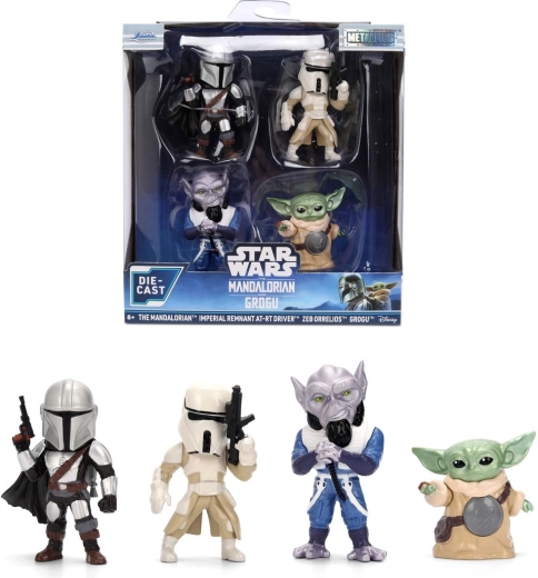 Jada Star Wars figurines métalliques The Mandalorian - 4 pièces