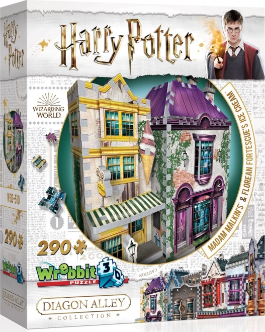 WREBBIT puzzle 3D HARRY POTTER : Madame Guipure – tenues de cérémonie & Glacier Florean Fortescue – 290 pièces
