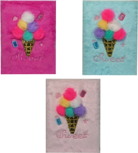 Journal en peluche avec motif glace