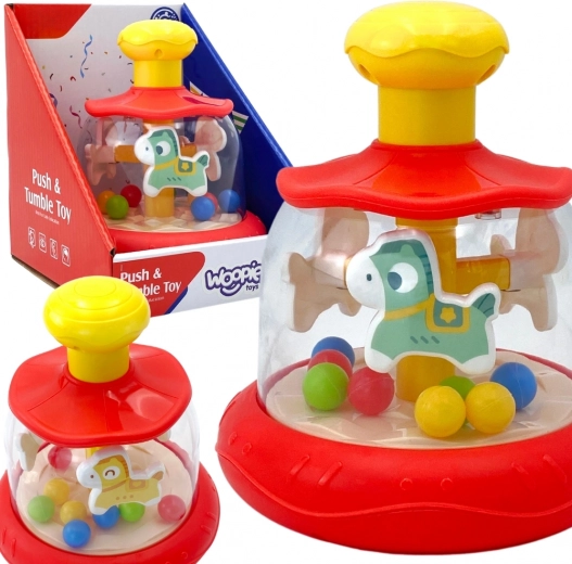 Woopie bébé carrousel rotatif coloré pour nourrissons – rouge