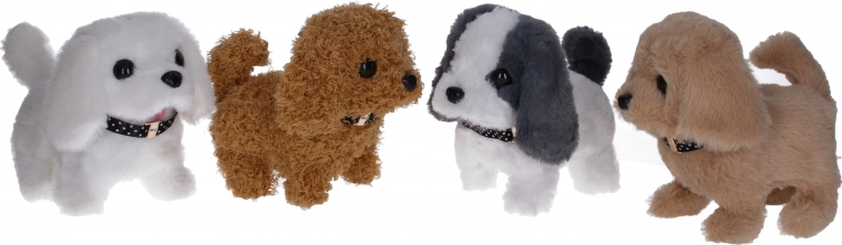 Chien en peluche marcheur avec sons 16 cm