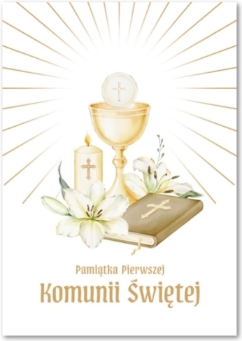 Coffret cadeau de communion B5 avec motif calice