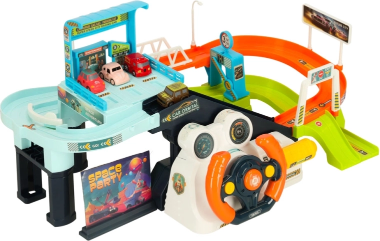 Volant interactif et ascenseur pour petites voitures