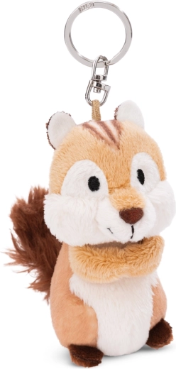 Porte-clés en peluche écureuil Chipmunk Jojo 9 cm NICI GREEN