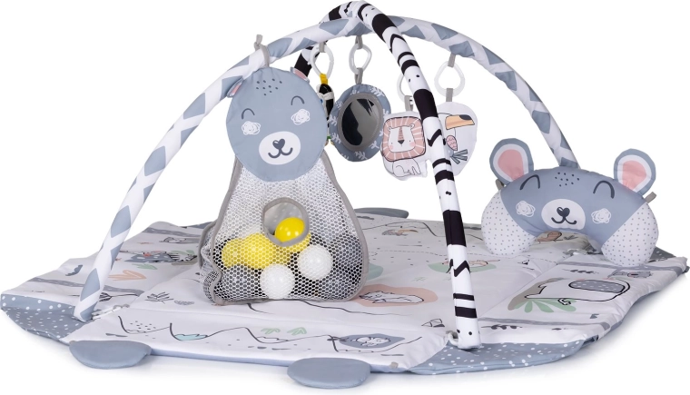 CHIPOLINO tapis d’éveil avec balles 2en1 Fun zone grey