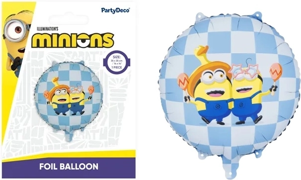 Ballon en aluminium en forme de pastille Minionki 35 × 35 cm mix - 1 pièce