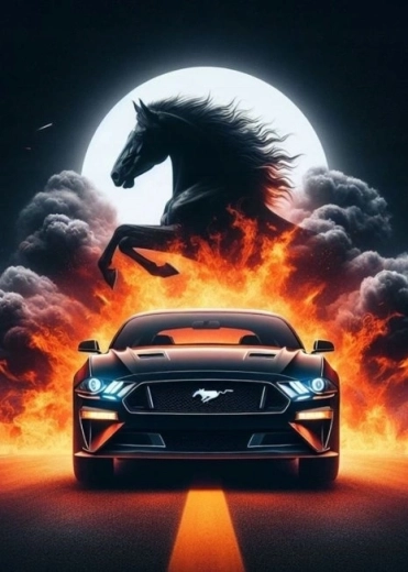 Norimpex peinture diamant voiture de sport Mustang 30 × 40 cm