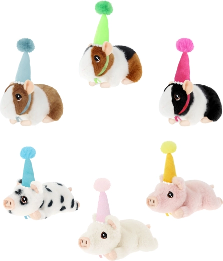 Cochon de fête Keeleco avec chapeau, 15 cm, assortiment - 1 pièce