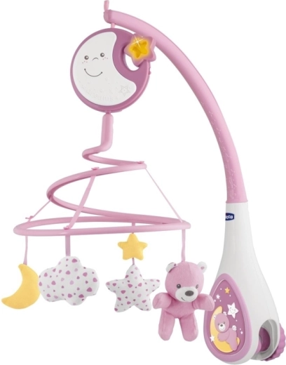 Chicco Next2Dreams 3en1 mobile musical pour lit avec veilleuse rose 0m+