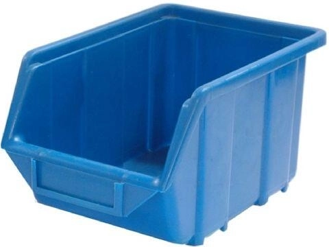 Bac de rangement biseauté 165 × 110 × 75 mm, capacité 2 kg, plastique