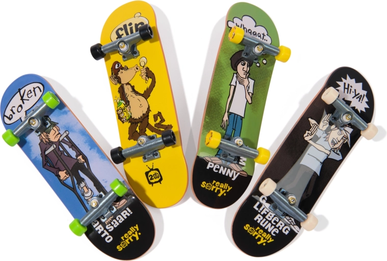 4 fingerboards avec graphismes Flip accrocheurs