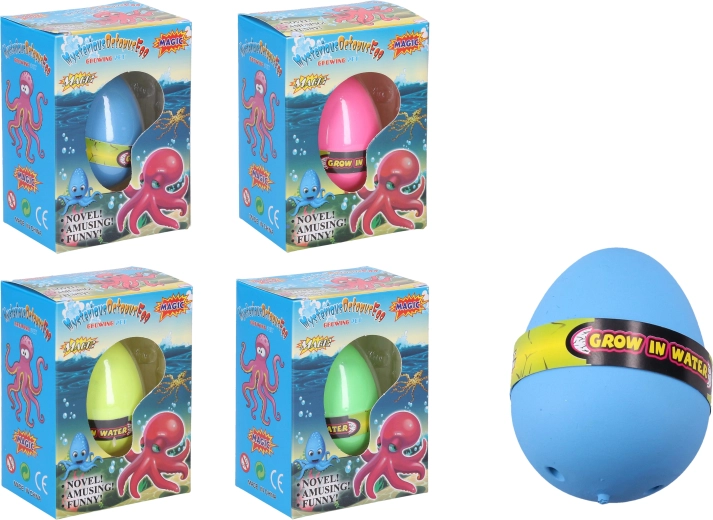 Œuf avec pieuvre qui grandit 6,5 cm - 1 pièce