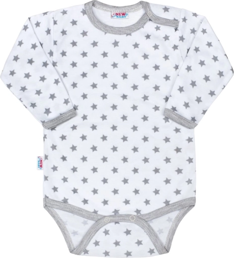 Body bébé gris New Baby Classic II avec petites étoiles