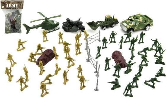 Ensemble de soldats en plastique avec accessoires design CZ