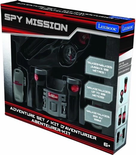 Kit d’espionnage Lexibook avec talkies-walkies, jumelles, lampe torche et boussole