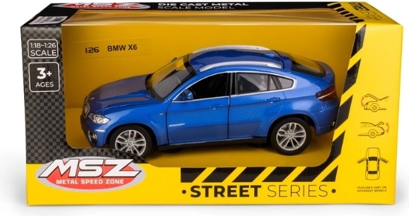Modèle réduit de voiture MSZ BMW X6 à l'échelle 1:26, bleu