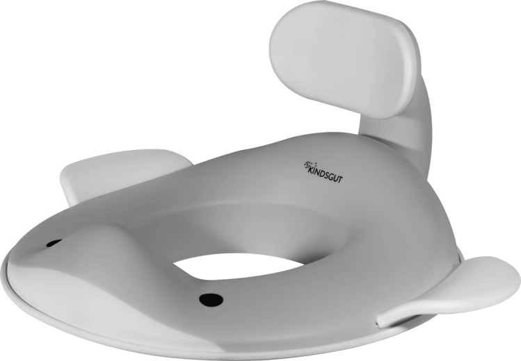 Kindsgut réducteur de WC enfant baleine gris foncé