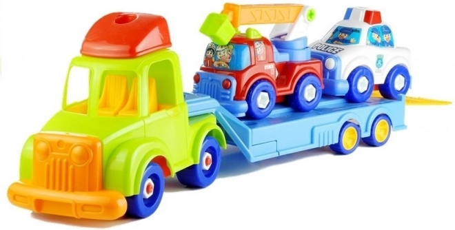 Camion de transport dépliable pour transporter des véhicules
