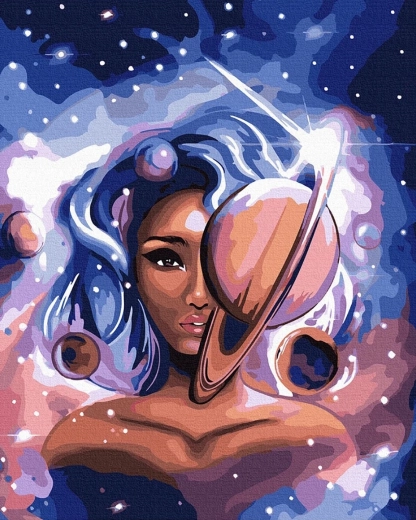 Norimpex peinture par numéros Femme dans l’espace 40 × 50 cm