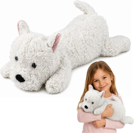 Chien en peluche West Highland blanc 40 cm - 1 pièce