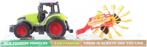 Tracteur en plastique avec faneuse pour enfants