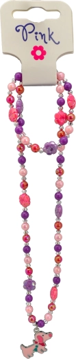 Parure de bijoux avec pendentif chien