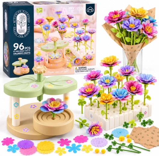 Kit créatif pour fabriquer des fleurs, 96 pièces