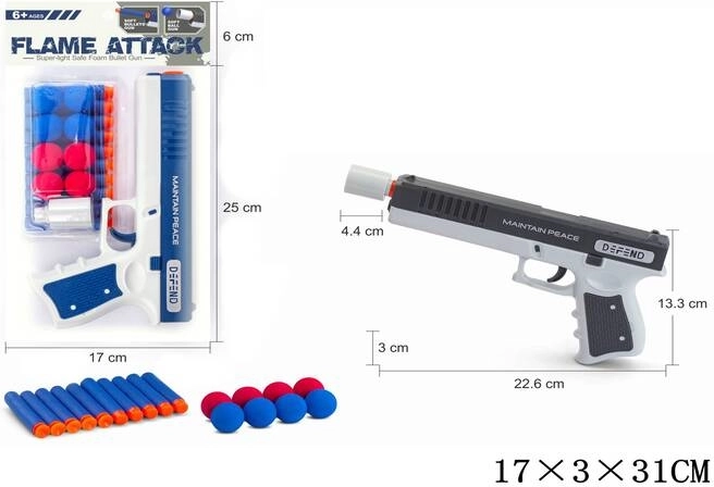Pistolet à fléchettes en mousse