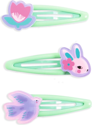 Barrettes à cheveux avec lapins DJECO Eglantine