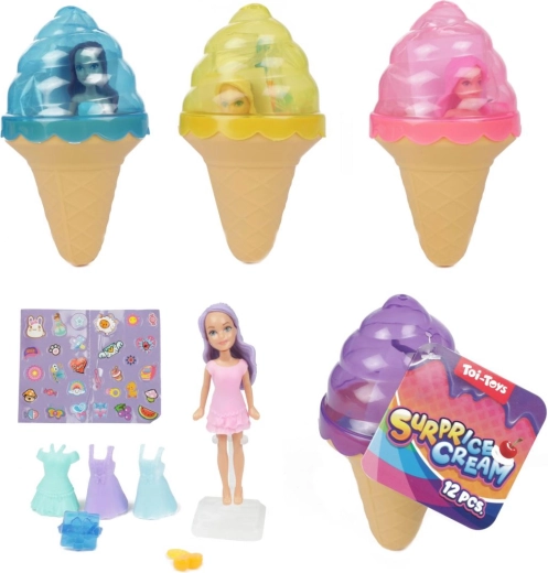 Mini-poupée dans une glace avec accessoires 12 cm - 1 pièce