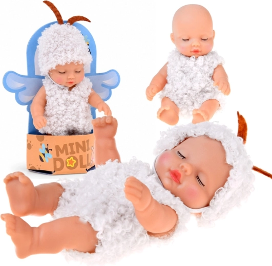Mini poupée bébé mouton 11 cm avec membres articulés