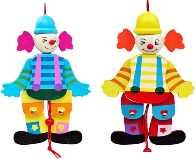clown en bois à remonter