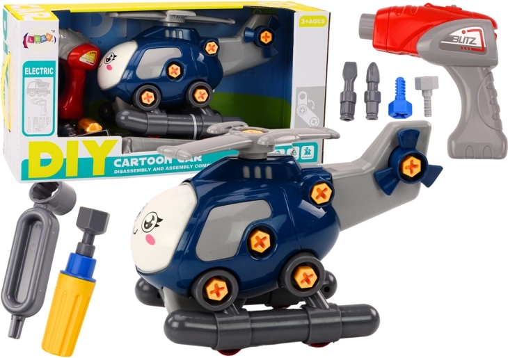 Hélicoptère dessin animé DIY Twister Bleu