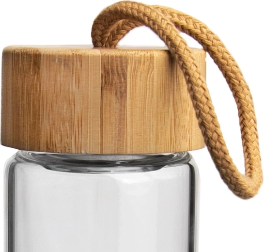 Couvercle en bambou avec anse et joint fiable