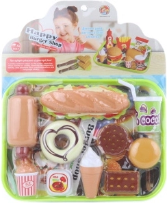 Set de nourriture en plastique avec donut pour enfants