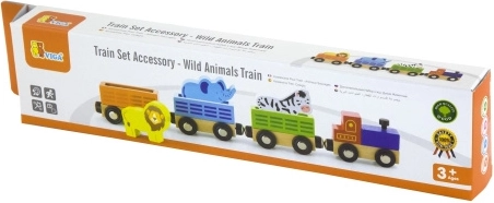 train en bois avec animaux du zoo Viga
