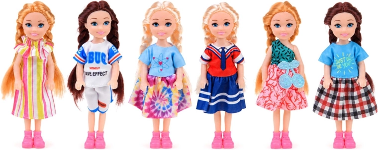 Six mini poupées pour des histoires sans fin
