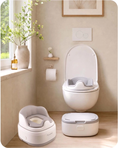 3 en 1 : pot, réducteur de WC et marchepied