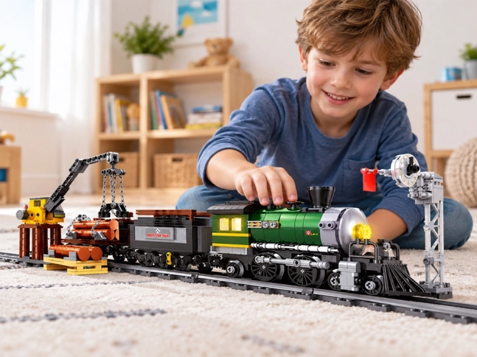 Construction et jeu sur le chemin de fer