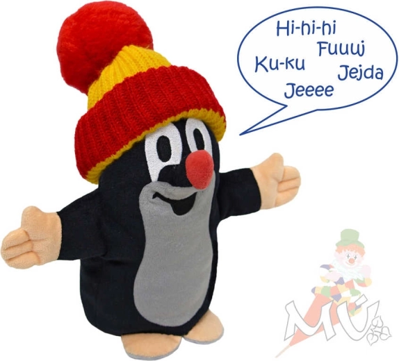 Marionnette en peluche parlante Krtek avec son, 25 cm
