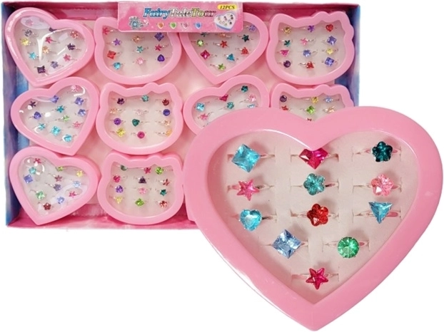 Lot de bagues pour femme PG – 12 pièces