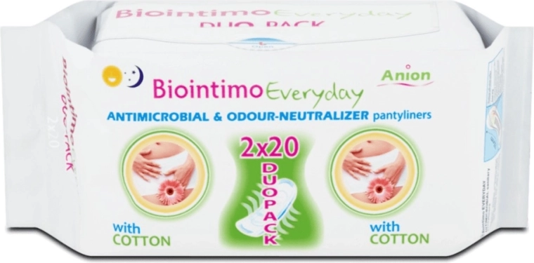 Biointimo Anion duo pack protège-slips intimes pour tous les jours 40 pcs