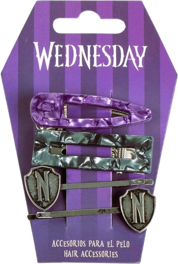 Ensemble de barrettes et clips à cheveux Wednesday - 1 pièce