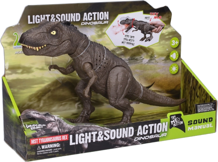 Dinosaure fumant avec effets 34 cm