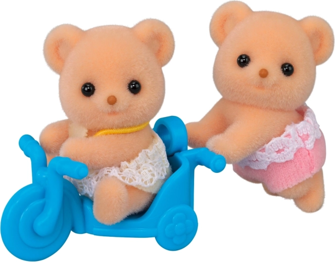 Oursons jumeaux biscuit avec moto SYLVANIAN FAMILIES